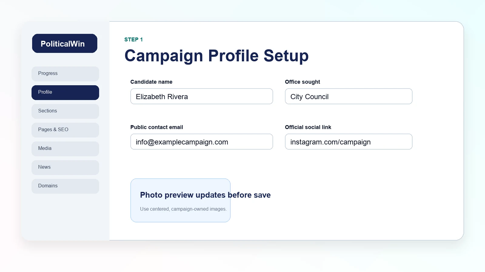 How to Set Up a Campaign Profile That Makes the Website Feel Real tutorial screenshot