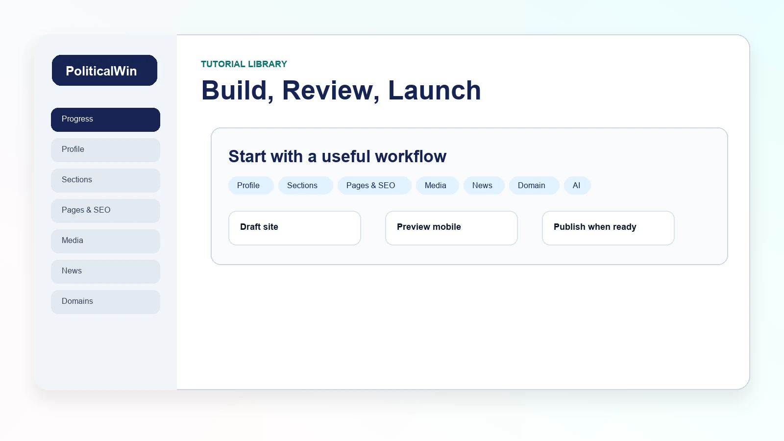 PoliticalWin tutorial dashboard preview
